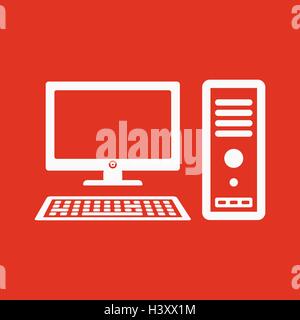 L'icône de l'ordinateur. Symbole PC. Télévision Illustration de Vecteur
