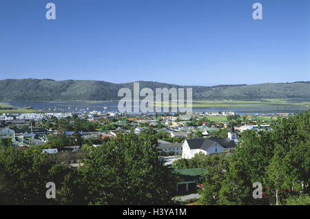 L'Afrique du Sud, route, protections, Knysna, vue locale, paysages de mer, lagune, Afrique, province du Cap ouest, le cap de l'île, la moitié de la Province du Cap, la Province du Cap, lagon de Knysna Banque D'Images