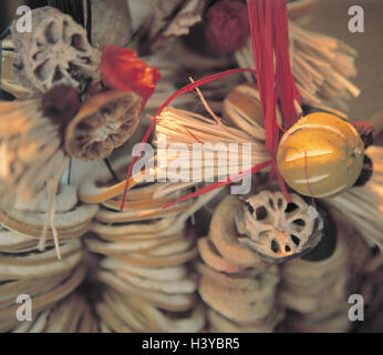 Décoration, fruits secs, Close up, Deko, les fruits, les agrumes, les citrons, tranches de citron, orange en tranches, les oranges, sèchement, pot-pourri, l'odeur de pot-pourri, d'arrangement, détail Banque D'Images