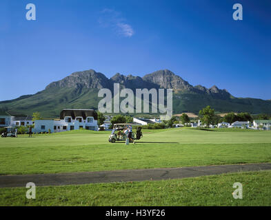 Au sud, l'Afrique, de la région du cap, Somerset West, d'Erinvale golf club, golf, l'Afrique, à l'ouest le cap, Western Cape, Cape Town, région de golf, Golf, Golf, Golf, transport, électrique, Golf sport Banque D'Images