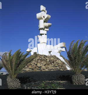 L'Espagne, Lanzarote, Playa Blanca, le Monumento al Campesino, à l'extérieur, Canaries, île, sculpture, monument, art, St., artiste César Manriques Banque D'Images