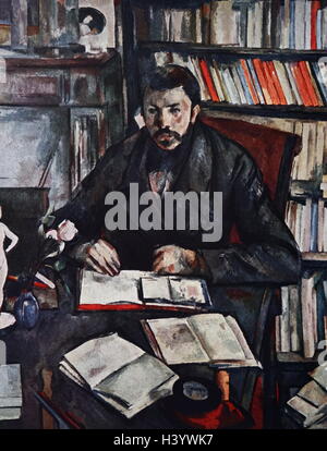 Portrait de Gustave Geffroy par Paul Cézanne (1839-1906) un artiste français et peintre post-impressionniste. En date du 19e siècle Banque D'Images