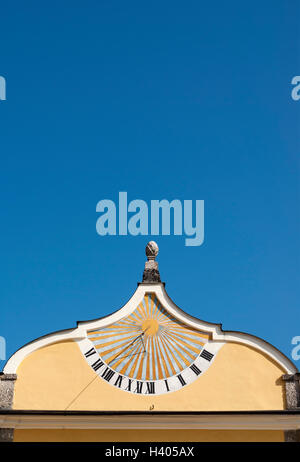 Cadran solaire au Palais Hellbrunn, Salzbourg, Autriche Banque D'Images