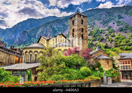 L'église de Saint-estève à Andorre-la-Vieille, Andorre Banque D'Images