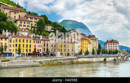 Vue de la digue à Grenoble - France Banque D'Images