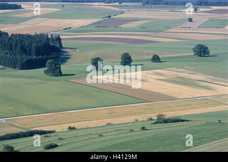 Allemagne, Bade-Wurtemberg, à la montagne, les choses du saumon, Kornbühl champ voir paysages, Europe, cauchemar, Zollernalbkreis Souabe, de l'agriculture, réserve naturelle, réserve naturelle, mountain 886 cône m, vue, paysage, champ hall, matrice, champs, prairies, le champ p Banque D'Images