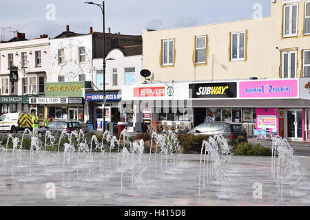 L'écoulement des eaux pluviales, Southend-on-Sea, Essex, UK Banque D'Images