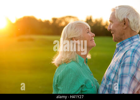 Senior couple smiling. Banque D'Images