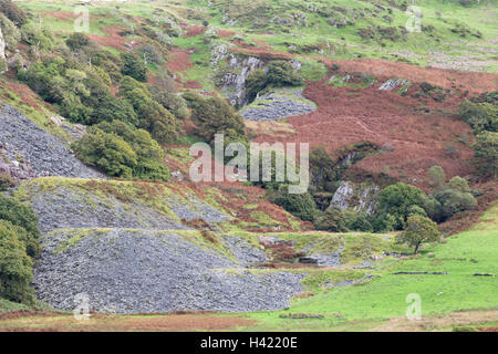 Ancienne mine de MCG Pennant, parc national de Snowdonia, le Nord du Pays de Galles, Royaume-Uni Banque D'Images