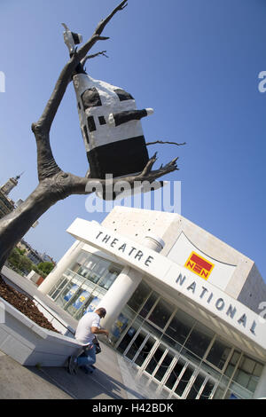 France, Provence, Côte d'Azur, Nice, théâtre national, théâtre de rue, musicien, Banque D'Images