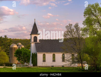 Iowa Comté (Wisconsin) : église Saint Jean-Baptiste dans Arena township Banque D'Images