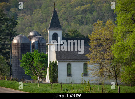 Iowa Comté (Wisconsin) : église Saint Jean-Baptiste dans Arena township Banque D'Images