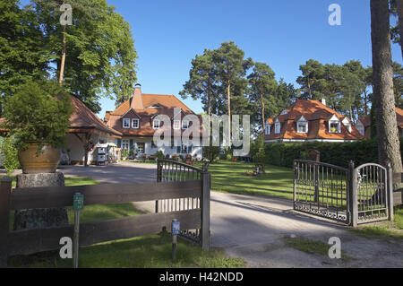 L'Allemagne, les lacs de Mecklembourg plein plaine, Seelbecker bay, Ferienvilla, Banque D'Images