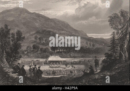 St Fillans Highland Games, Loch Earn, Perth et Kinross. L'Écosse. 1868 MACKENZIE Banque D'Images