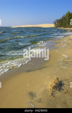 Mer, vagues, plage, Lituanie, Nida, 'big', dunes national park health resort grand bay bar, Banque D'Images