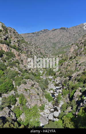 Entre les gorges de la chaîne de montagne Banque D'Images