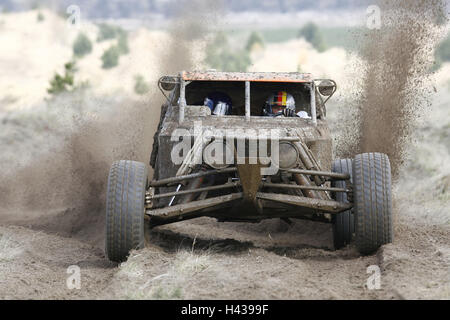 La Basse Californie buggy, véhicule, terrain sauvage, whirl front, Banque D'Images