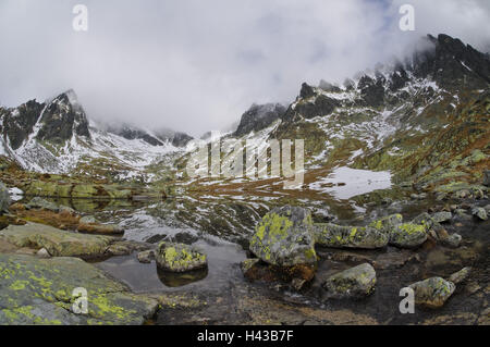 Zipser lac, paysage de montagne, le parc national des Hautes Tatras, Presovsky kraj, Slovaquie, Banque D'Images