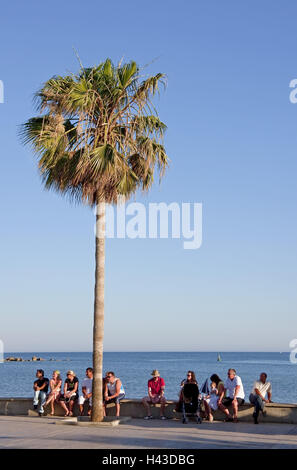 Kato Paphos, Chypre, promenade, tourisme, banque, Banque D'Images