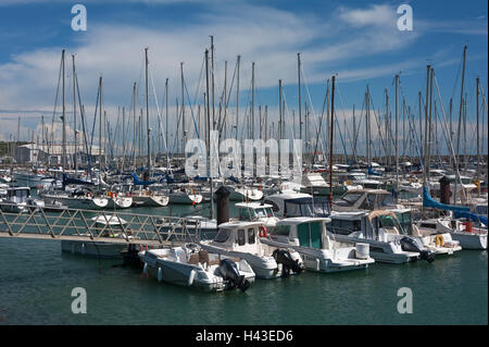 Marina, Port, Vandée Bourgenay-Talmont Saint Hilaire, France Banque D'Images