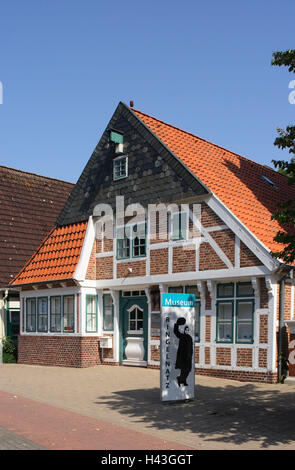 Allemagne, Basse-Saxe, Cuxhaven, Allemagne du Nord, musée Ringelnatz, côte de la mer du Nord, station balnéaire, maison, bâtiment en brique, maison à colombages, l'architecture, musée, lieu de destination, d'intérêt, tourisme, Banque D'Images