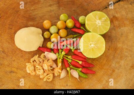 Som Tum Thai Food Ingredients Banque D'Images