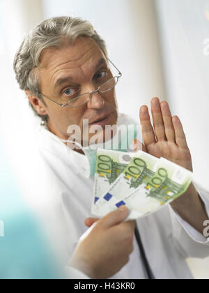 Patient, médecin, billets, portrait, Banque D'Images