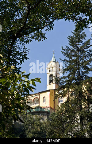 Suisse, Tessin, Lucerne, église de pèlerinage 'Madonna del Sasso', Banque D'Images