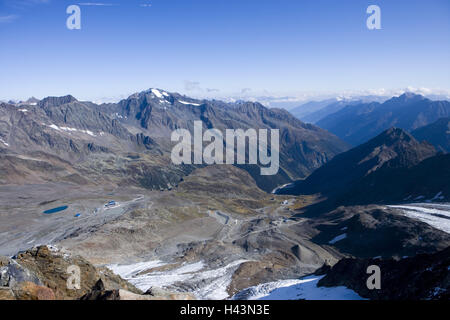 Autriche, Tyrol, Stubaital, Tyrol, Blade tip top, vue panoramique, Banque D'Images