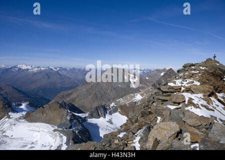 Autriche, Tyrol, Stubaital, Tyrol, Blade tip top, vue panoramique, Banque D'Images