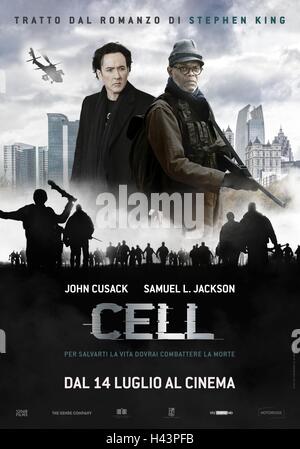 DATE DE SORTIE : Juin 10, 2016 Title : Cell STUDIO : Lionsgate Réalisateur : Tod Williams Résumé : Quand un mystérieux cell phone signal provoque le chaos apocalyptique, un artiste est déterminé à retrouver son jeune fils en Nouvelle Angleterre avec : John Cusack, Samuel L. Jackson, Isabelle Fuhrman (Crédit : c/Lionsgate Entertainment Images/) Banque D'Images