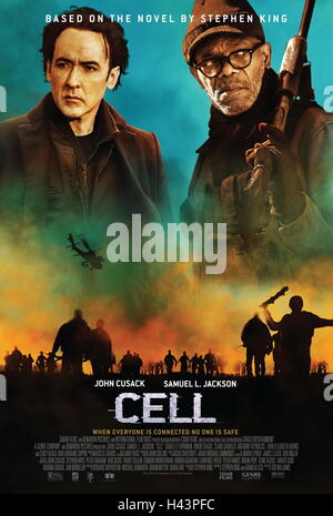 DATE DE SORTIE : Juin 10, 2016 Title : Cell STUDIO : Lionsgate Réalisateur : Tod Williams Résumé : Quand un mystérieux cell phone signal provoque le chaos apocalyptique, un artiste est déterminé à retrouver son jeune fils en Nouvelle Angleterre avec : John Cusack, Samuel L. Jackson, Isabelle Fuhrman (Crédit : c/Lionsgate Entertainment Images/) Banque D'Images