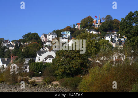 Allemagne, Hambourg Blankenese, montagne, l'hiloire, villas, Banque D'Images