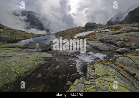 Zipser lac, paysage de montagne, le parc national des Hautes Tatras, Presovsky kraj, Slovaquie, Banque D'Images