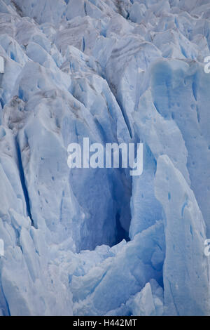 L'Argentine, Patagonie, lot de parc national Glaciares, le Perito Moreno Gletscher, Close up, Banque D'Images