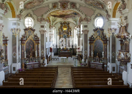 Allemagne, Bade-Wurtemberg, brook er, l'église Saint Martin, à l'intérieur, Banque D'Images