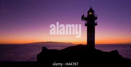 L'Espagne, Iles Canaries, Tenerife, la Punta de Teno, phare, Tu Banque D'Images