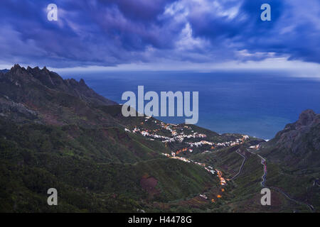 L'Espagne, Iles Canaries, Tenerife, Anaga, Taganana, aperçu local, Banque D'Images