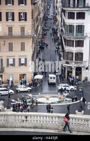 L'Italie, Rome, Piazza Spagna, Tu les puits, les touristes, Banque D'Images
