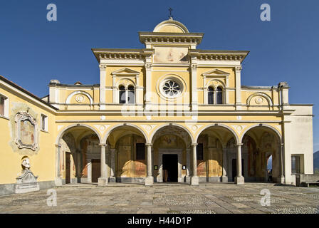 Suisse, Tessin, Lucerne, église de pèlerinage 'Madonna del Sasso', Banque D'Images