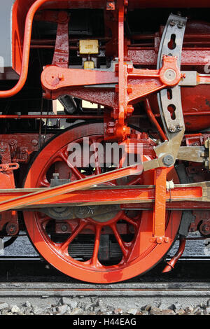 Locomotive à vapeur, 99222, Fabrication de l'année en 1931, le rotor, les stick, résineux, à travers la trajectoire et trajectoire forfaitaire, Banque D'Images