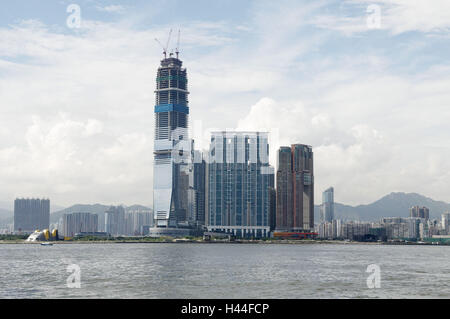 La Chine, Hong Kong, Skyline, grands immeubles, Banque D'Images