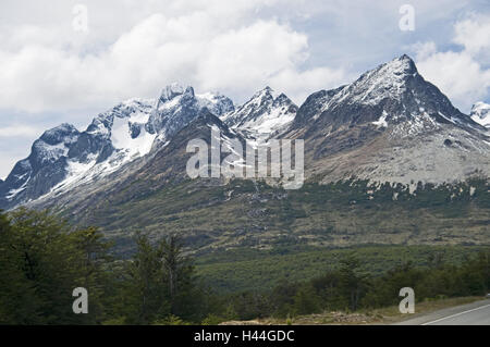 L'Argentine, Terre de Feu, les Andes, Usuhuaia catena, Valle Carbajal, Banque D'Images