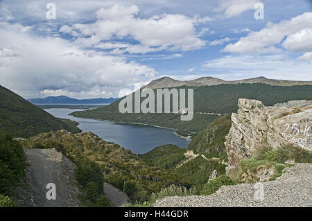 L'Argentine, Terre de Feu, Usuhuaia, Lago Escondido, 'Le lac caché', Banque D'Images