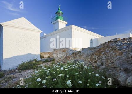 La France, la Corse, L'Ile Rousse, Phare, phare de la Pietra, Banque D'Images