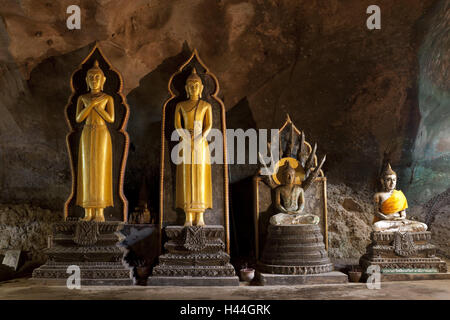 Temple Wat Suwan Kuha Pit, simian, près du temple de la province de Phang Nga, Krabi, Südthailand, statues de Bouddha, Wat Tham Suwannakuha, Wat, Thaïlande, Asie du Sud-Est, Asie, impressionnant, Bouddhisme, bouddhiste, foi, temple à ciel ouvert, au souffle, religion, religieux, w Banque D'Images