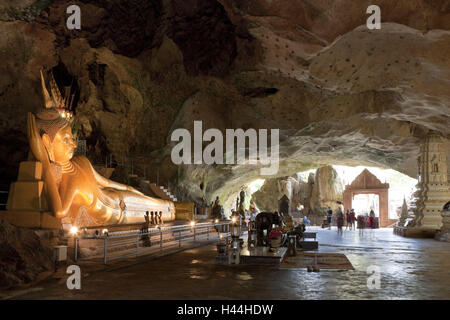 Cave Wat Suwan Kuha, Monkey Temple, près de Phang Nga, Banque D'Images