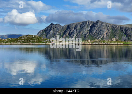 Paysage de l'île de Mageroya près de Gjesvær, Finnmark, Norvège Banque D'Images