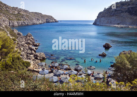 L'Europe, le Sud, l'Europe, la Grèce, île de Rhodes, sur la côte est, dans la baie d'Anthony Quinn, Banque D'Images