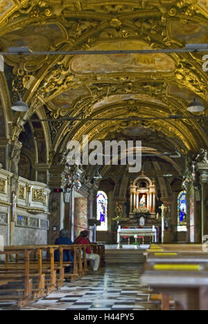 Suisse, Tessin, Lucerne, église de pèlerinage 'Madonna del Sasso', de l'intérieur, Banque D'Images